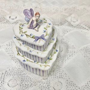 Vintage KHIM Porcelain Trinket Box Jewlery Box